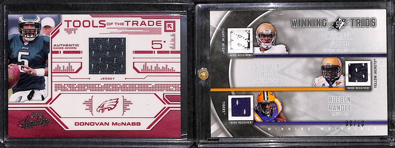 Lot of (45) Certified Football Relic/Jersey Cards w/ Winston, A. Cooper, Hines Ward, A. Petereson, Troy Polamalu,Peyton Manning, Eli Manning, Roger Staubach, D. McNabb, +