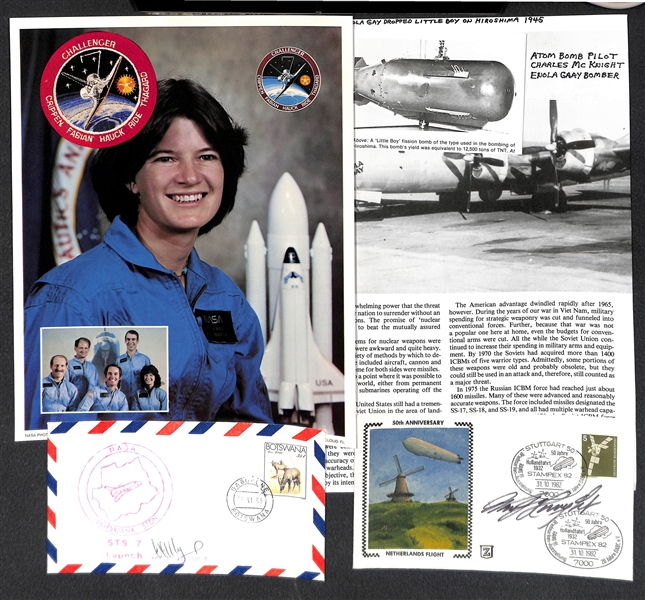  Sally Ride & Charles McKnight Autographed Envelope Lot