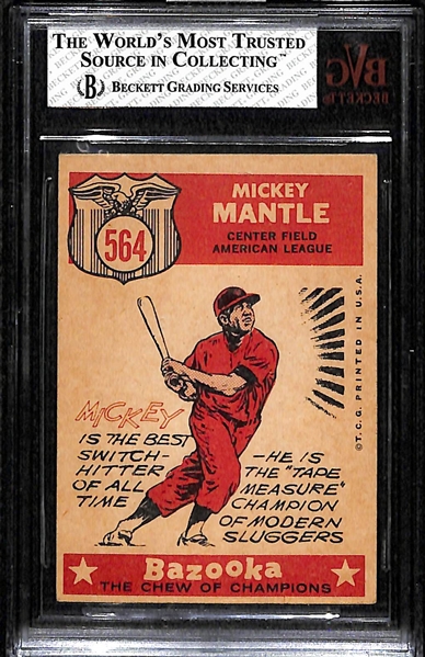 1959 Topps #564 Mickey Mantle All Star Graded BVG 5 (EX)