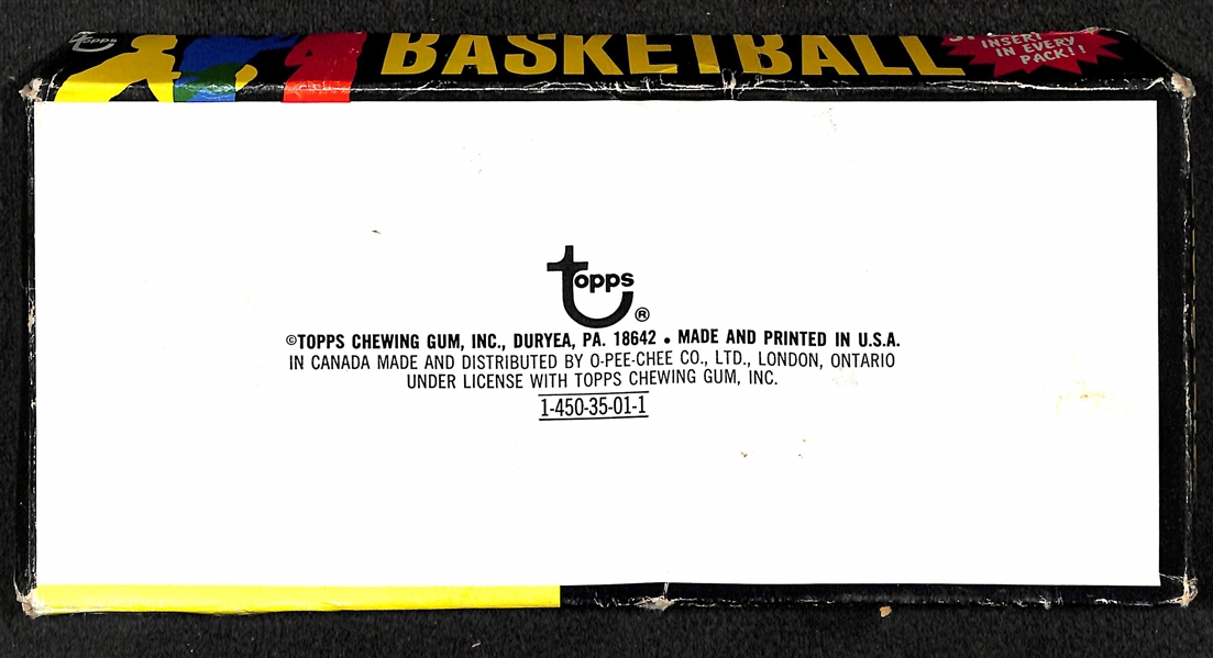 1971-72 Topps Basketball Partially Sealed Wax Box - 7 Sealed Packs In Original Box