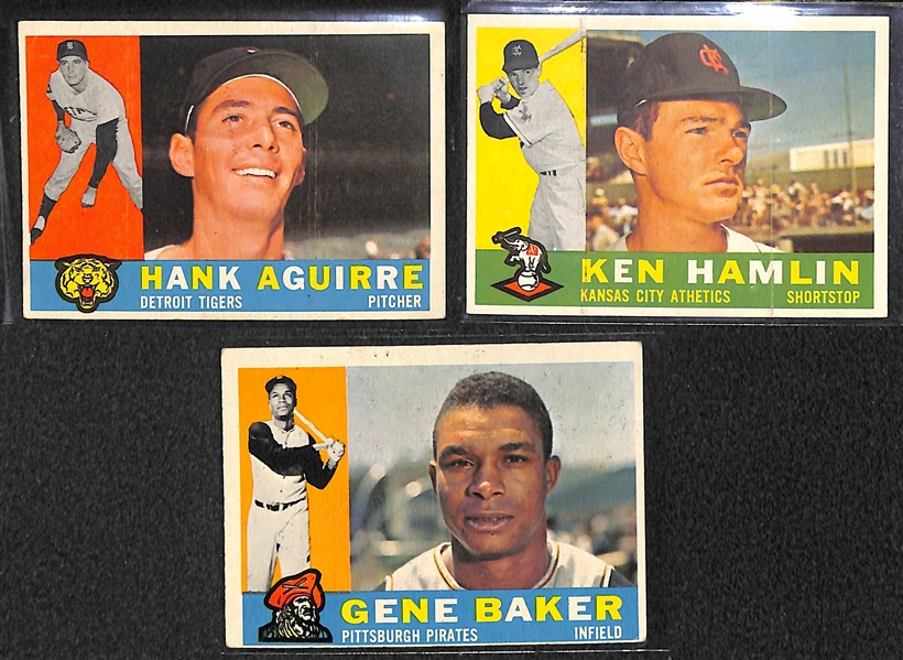 1960 Topps Baseball Partial Set - Includes 372 of 572 Cards - w. Koufax & Musial