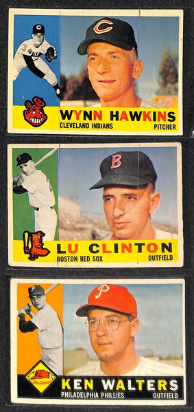 1960 Topps Baseball Partial Set - Includes 372 of 572 Cards - w. Koufax & Musial