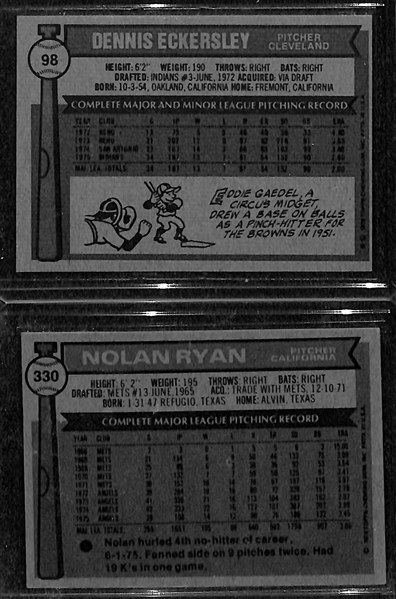 1976 Topps Baseball Complete Set w. Eckersley Rookie Card