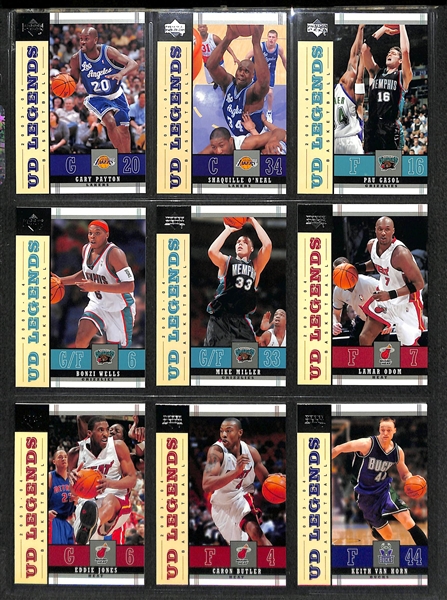 2 Complete Basketball Sets - 2003-04 Upper Deck Legends & 2003-04 Upper Deck Triple Dimensions (each set includes 90 cards)