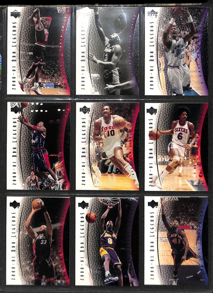 5 Complete Upper Deck Basketball Base Sets 2000-01 though 2005-06 - Various UD Product Lines (each set includes 90 cards)