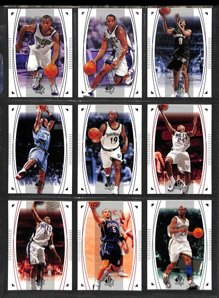 5 Complete Upper Deck Basketball Base Sets 2000-01 though 2005-06 - Various UD Product Lines (each set includes 90 cards)