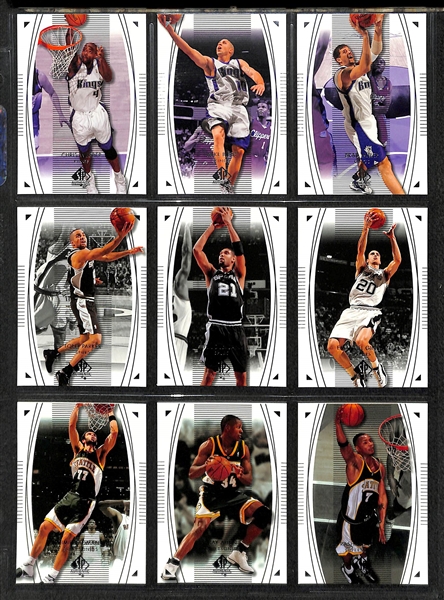 5 Complete Upper Deck Basketball Base Sets 2000-01 though 2005-06 - Various UD Product Lines (each set includes 90 cards)