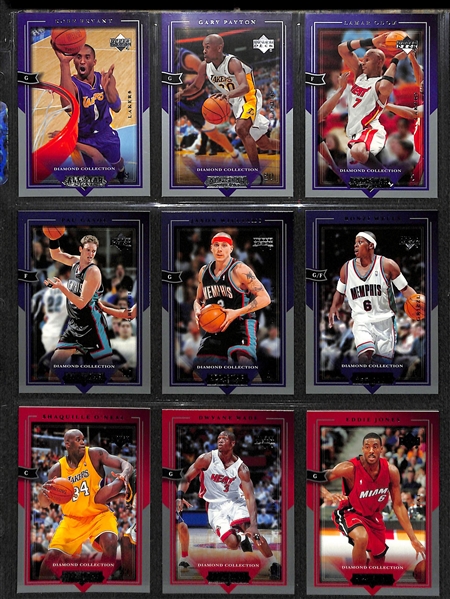 5 Complete Upper Deck Basketball Base Sets 2000-01 though 2005-06 - Various UD Product Lines (each set includes 90 cards)