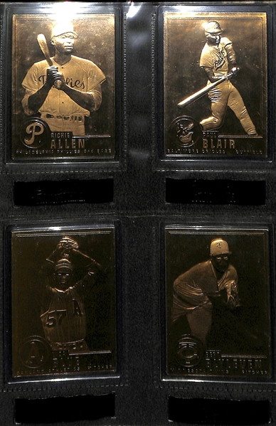 22 Kt Gold Baseball Complete Set - Danbury Mint 1996