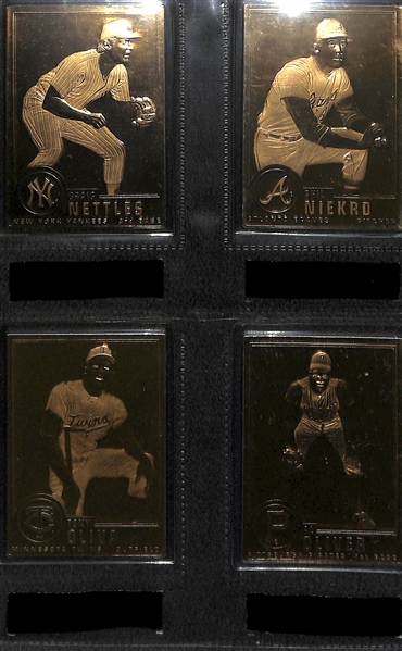 22 Kt Gold Baseball Complete Set - Danbury Mint 1996
