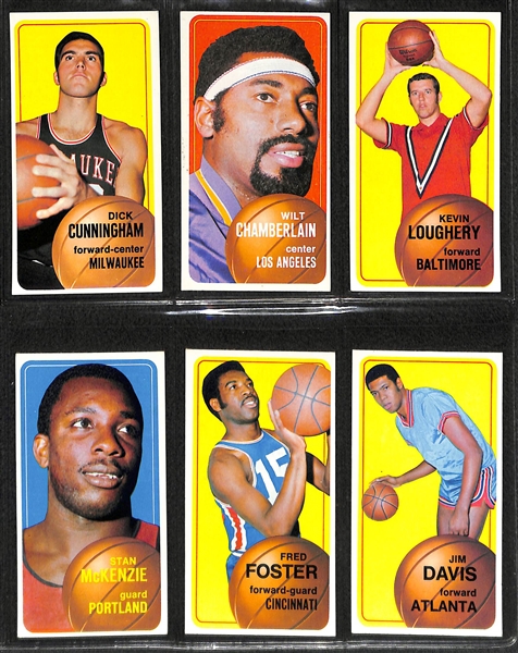 1970-71 Topps Basketball First Series Complete Set of 110 Cards w. Lew Alcindor & Wilt Chamberlain