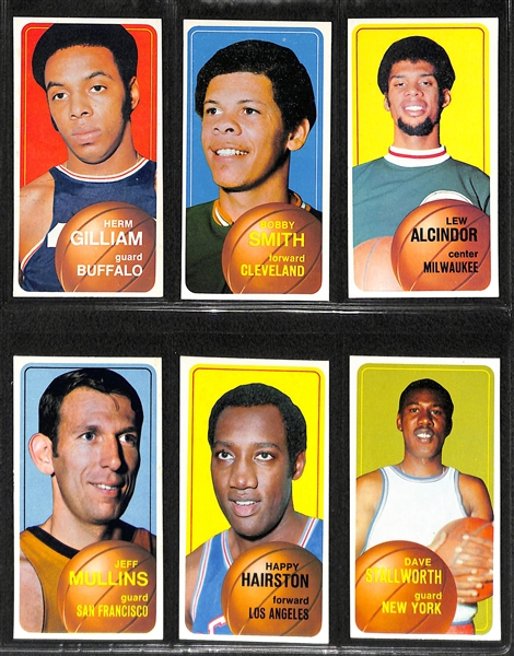 1970-71 Topps Basketball First Series Complete Set of 110 Cards w. Lew Alcindor & Wilt Chamberlain