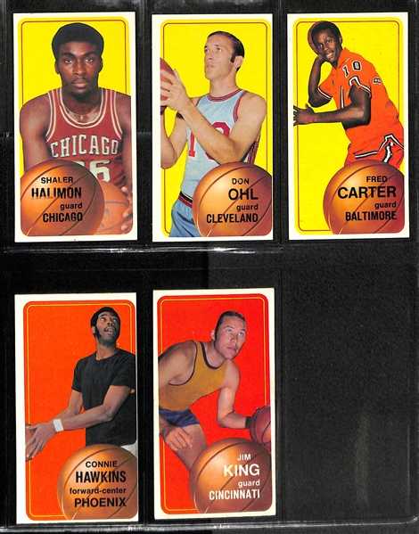 1970-71 Topps Basketball Second Series Partial Set of 51 Cards w. Jerry West & Willis Reed