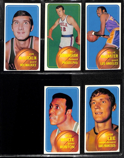 1970-71 Topps Basketball Second Series Partial Set of 51 Cards w. Jerry West & Willis Reed