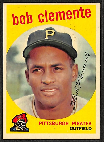 1959 Topps Roberto Clemente Card #478 BVG 3.5