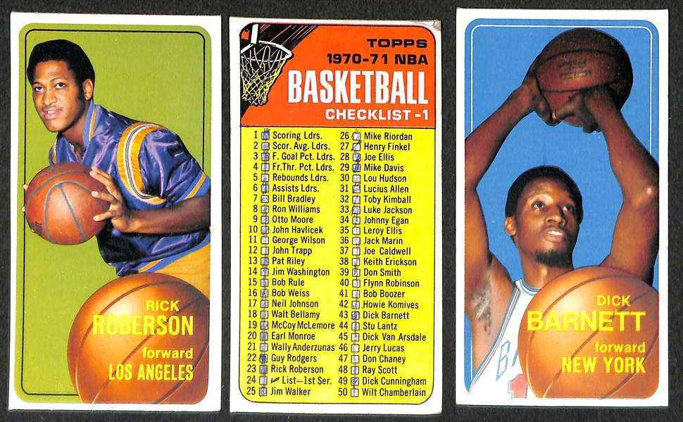 Lot of 38 - 1970-71 Topps Basketball Cards w. Lew Alcindor & Bill Bradley
