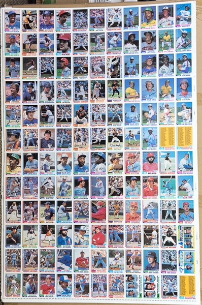 Lot of 3 1982 Topps Baseball Uncut Sheets w. Nolan Ryan