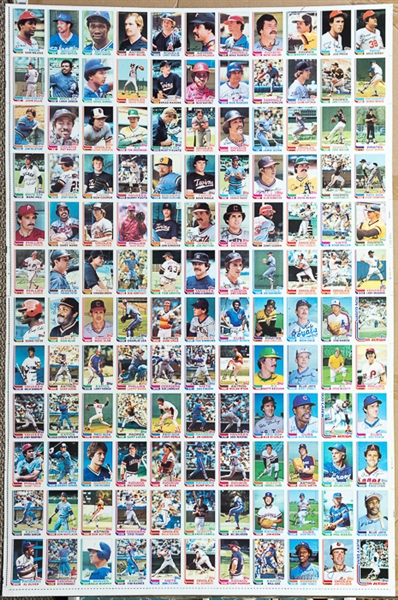 Lot of 3 1982 Topps Baseball Uncut Sheets w. Nolan Ryan