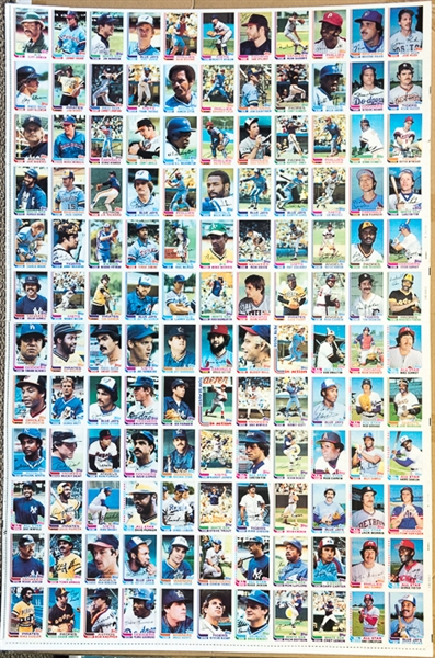 Lot of 3 1982 Topps Baseball Uncut Sheets w. Nolan Ryan