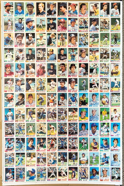 Lot of 3 1982 Topps Baseball Uncut Sheets w. Nolan Ryan