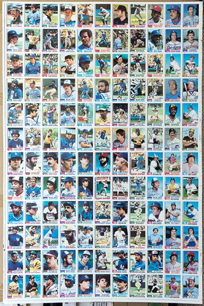 Lot of 3 1982 Topps Baseball Uncut Sheets w. Nolan Ryan