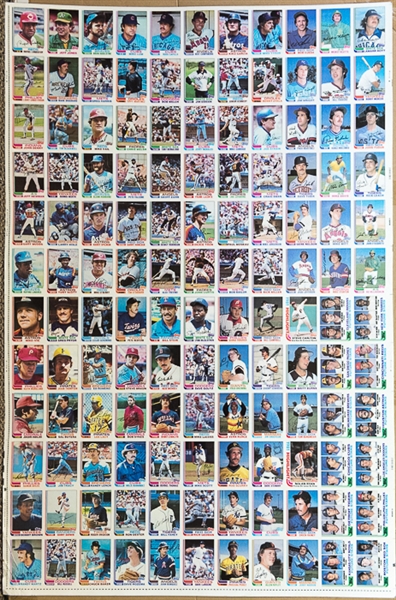 Lot of 3 1982 Topps Baseball Uncut Sheets w. Nolan Ryan