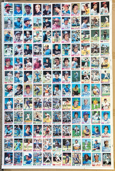 Lot of 3 1982 Topps Baseball Uncut Sheets w. Nolan Ryan