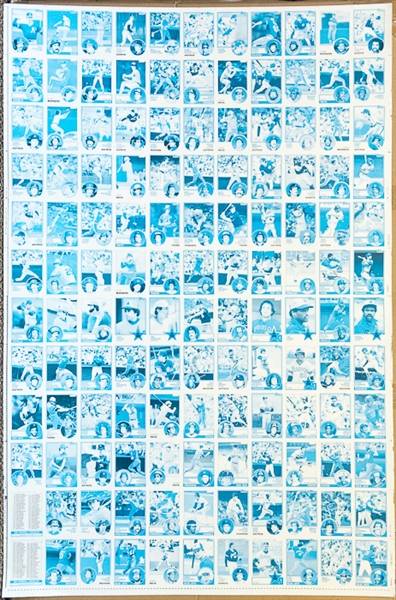 RARE Lot of 4 1983 Topps Baseball Uncut Sheets w. Nolan Ryan - Identical Sheets But (2) Cyan & (2) Full Processed