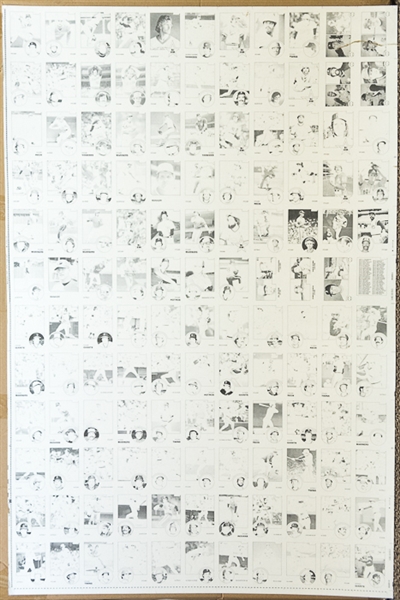 RARE Lot of 6 - 1983 Topps Baseball Uncut Sheets w. 2 Sheets w. Boggs Rookie Cards on Cyan and  B/W sheets (other 4 sheets inc. identical cards w. managers on b/w, cyan, magenta, yellow)