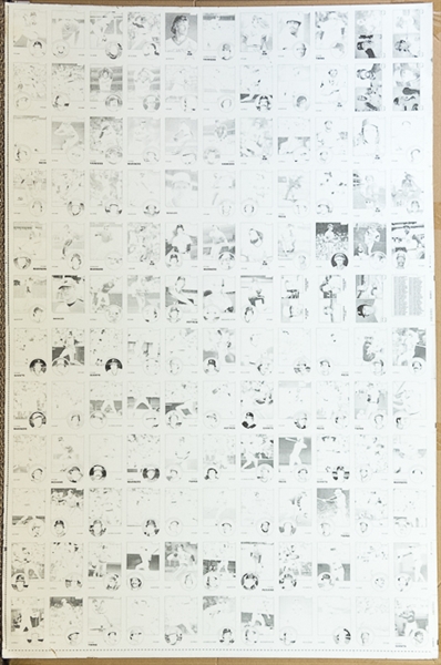 RARE Lot of 6 - 1983 Topps Baseball Uncut Sheets w. 2 Sheets w. Boggs Rookie Cards on Cyan and  B/W sheets (other 4 sheets inc. identical cards w. managers on b/w, cyan, magenta, yellow)