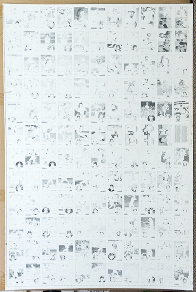 RARE Lot of 6 - 1983 Topps Baseball Uncut Sheets w. 2 Sheets w. Boggs Rookie Cards on Cyan and  B/W sheets (other 4 sheets inc. identical cards w. managers on b/w, cyan, magenta, yellow)
