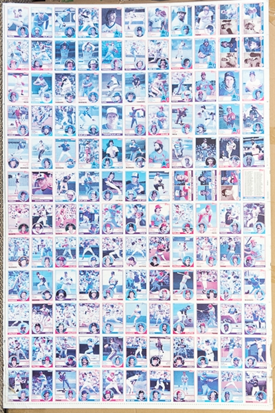 Lot of 9 - 1983 Topps Baseball Uncut Sheets w. Boggs Rookie Card