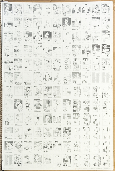 Lot of 9 - 1983 Topps Baseball Uncut Sheets w. Boggs Rookie Card