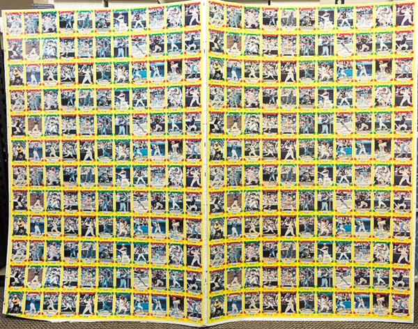 Lot of 5 - 1982 Topps Drake Uncut Sheet Sets - Including 3 Master Uncut Sheets (56 x 43 Double Sheets)