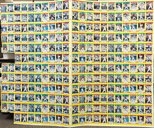 Lot of 5 - 1982 Topps Drake Uncut Sheet Sets - Including 3 Master Uncut Sheets (56 x 43 Double Sheets)