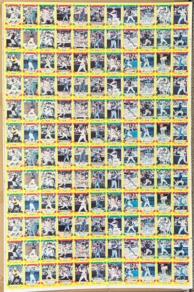 Lot of 5 - 1982 Topps Drake Uncut Sheet Sets - Including 3 Master Uncut Sheets (56 x 43 Double Sheets)
