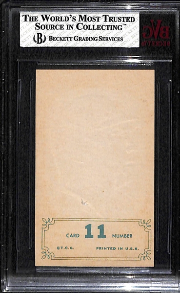 1965 Topps Embossed #11 Mickey Mantle Graded BVG 7 (NM)