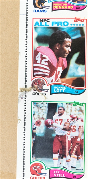 Lot of 4 - 1982 Topps Football Uncut Sheets - Makes a Complete Set of 528 Cards - w. Taylor RC