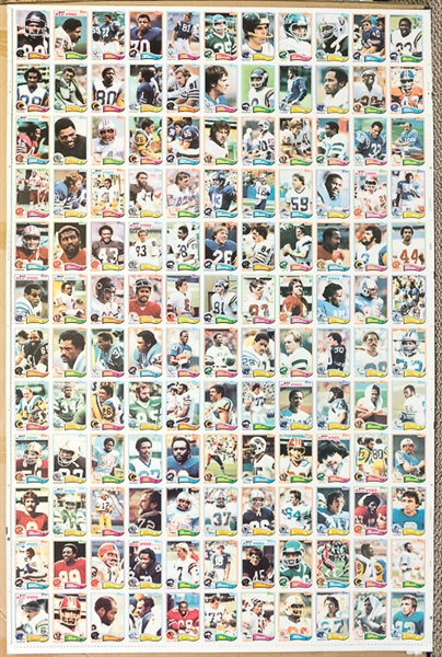 Lot of 4 - 1982 Topps Football Uncut Sheets - Makes a Complete Set of 528 Cards - w. Taylor RC