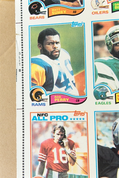 Lot of 4 - 1982 Topps Football Uncut Sheets - Makes a Complete Set of 528 Cards - w. Taylor RC