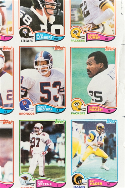 Lot of 4 - 1982 Topps Football Uncut Sheets - Makes a Complete Set of 528 Cards - w. Taylor RC