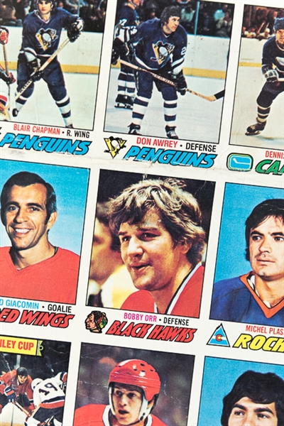 1977-78 Topps Hockey Uncut Sheet