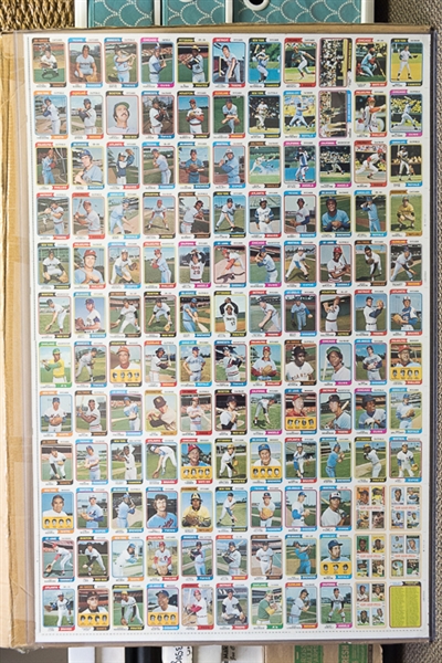 1974 Topps Baseball Uncut Sheet w. Nolan Ryan 