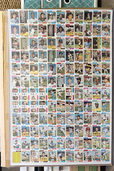 1974 Topps Baseball Uncut Sheet w. Pete Rose & Mike Schmidt