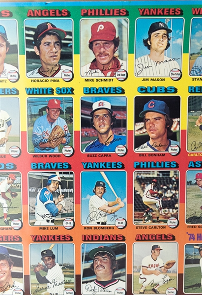 1975 Topps Baseball Uncut Sheet w. Dave Winfield & Mike Schmidt