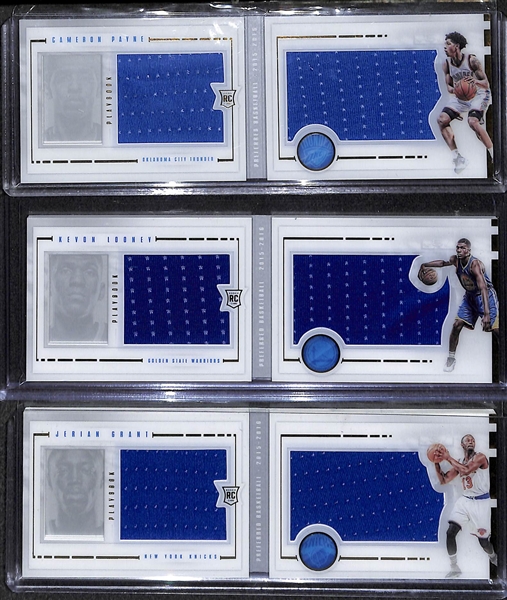 Lot of 26 Football & Basketball Booklet Autograph & Jersey Cards w. Michael Jordan Schedule (1985) & Floor Relics