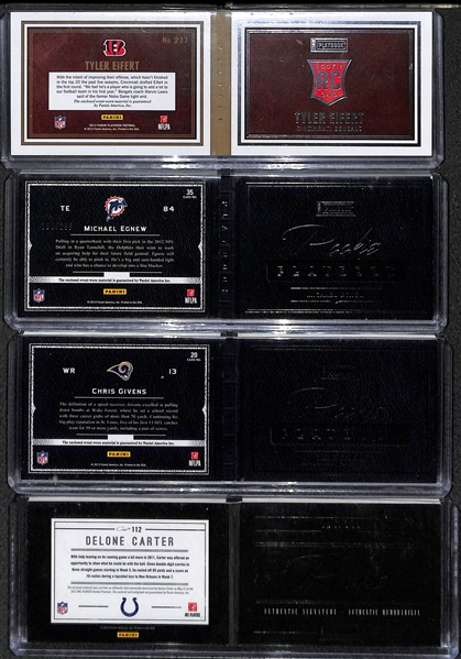 Lot of 26 Football & Basketball Booklet Autograph & Jersey Cards w. Michael Jordan Schedule (1985) & Floor Relics