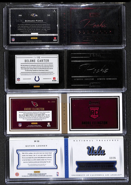 Lot of 26 Football & Basketball Booklet Autograph & Jersey Cards w. Michael Jordan Schedule (1985) & Floor Relics