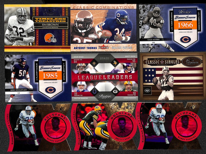 Lot of 400+ Star and Insert Football Cards w. Brady & Marino
