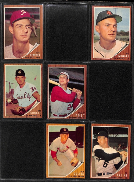 1962 Topps Baseball Near Complete Set - Includes 592 of 598 Cards - Plus 59 Green Tint Cards 